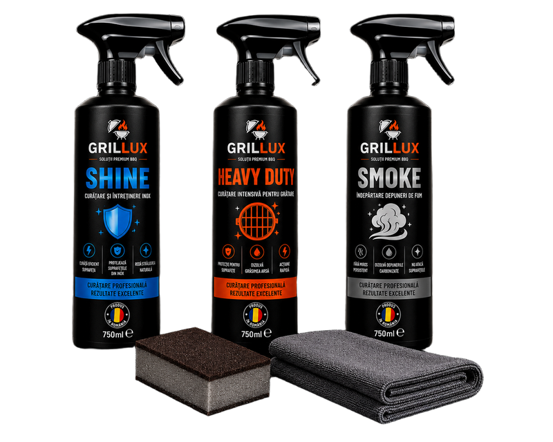 GRILLUX Pachet Complet — Heavy Duty + Smoke + Shine