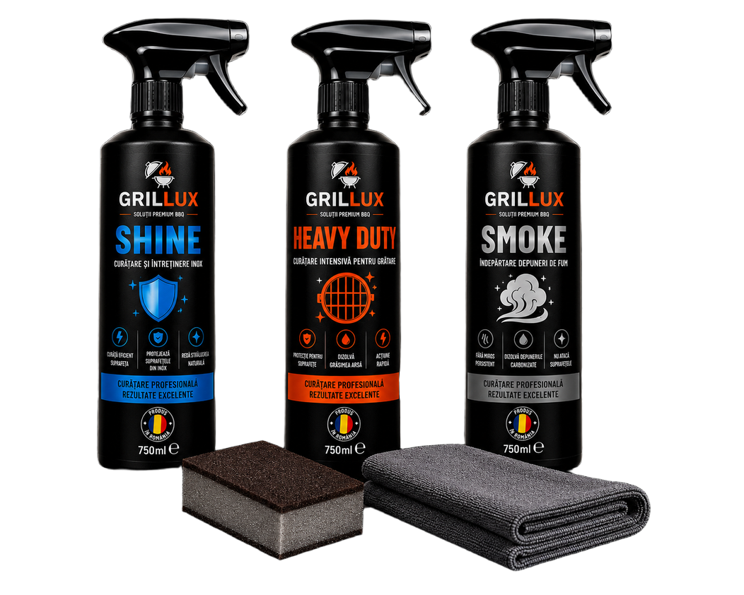 GRILLUX Pachet Complet — Heavy Duty + Smoke + Shine